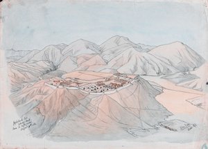 Jugdullack Post, Blick nach Norden vom hohen Posten, 9. August 1880