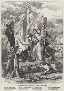Hudibras und Ralpho im Pranger von John Gilbert
