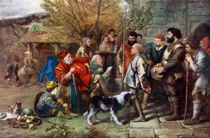 Sir John Falstaff inspiziert sein zerlumptes Regiment