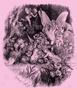 Titania und Zettel in Ein Sommernachtstraum