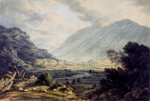 In der Nähe von Capel Currig, mit Blick auf den Mount Snowdon, Wales, ca. 1793-1830