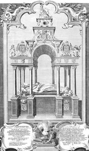 Das Denkmal von Königin Elisabeth in der Westminster Abbey, 1786