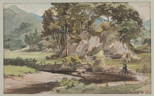Ein Garten in Brathay, 1812 von John Harden