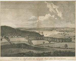 Trentham Hall: Gravur von John Harris