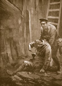 Private T. Doswell rettet einen Offizier aus einer Mine, in der er bewusstlos lag