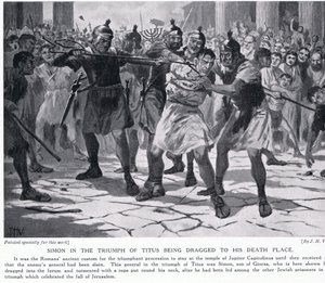 Simon im Triumph des Titus, der zu seinem Tod geschleppt wird