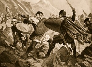 Zar Michael Schischman von Bulgarien, getötet in der Schlacht von Velbazhd, 1330 von John Harris Valda