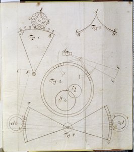 Diagramm der Uhrwerksbewegungen von John Harrison