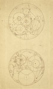 Die Bewegung von H.4, einem Längenuhrwerk entworfen und gezeichnet von John Harrison, ca. 1760-72 von John Harrison