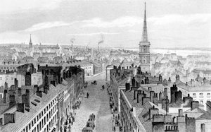 Liverpool vom Rathaus aus, Blick nach Süden, graviert von John Rogers, ca. 1830 von John Harwood