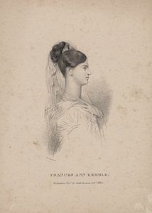 Frances Ann Kemble, Lithographie von Childs und Inman von John Hayter