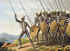 Krieger von New South Wales, graviert von Matthew Dubourg, veröffentlicht von Edward Orme, 1813