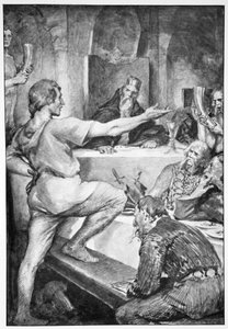 Beowulf antwortet hochmütig auf Hunferth, 1910