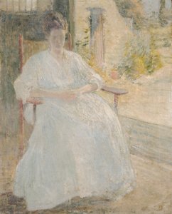 Figur im Sonnenlicht (Frau des Künstlers) von John Henry Twachtman