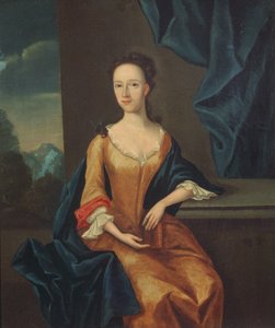 Mrs. Thomas Freame (1704-ca. 1751) nach einem Original, das Sir Godfrey Kneller zugeschrieben wird, ca. 1742 von John Hesselius