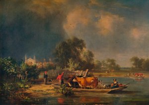 Eton vom Fluss aus, 19. Jahrhundert