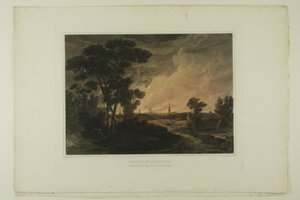 Brand von Savannah, Tafel vier der zweiten Nummer von Malerische Ansichten der amerikanischen Landschaft