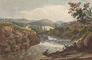 Kleine Wasserfälle bei Luzerne Nr. 1 aus dem Hudson River Portfolio von John Hill