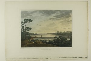 Lynnhaven Bay, Tafel eins der zweiten Nummer von Picturesque Views of American Scenery von John Hill