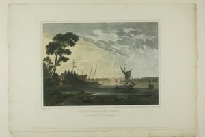 Norfolk; Von Gosport, Virginia, Tafel fünf der zweiten Nummer von Malerische Ansichten der amerikanischen Landschaft