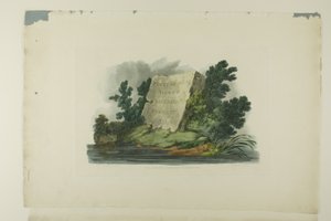 Titelseite, Vignette und Platte eins der ersten Ausgabe von Picturesque Views of American Scenery von John Hill