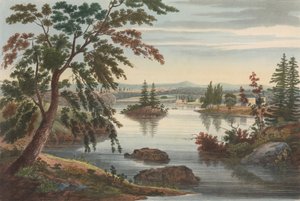 Ansicht in der Nähe von Fort Miller Nr. 10 später geändert zu Nr. 9 des Hudson River Portfolios, 1822