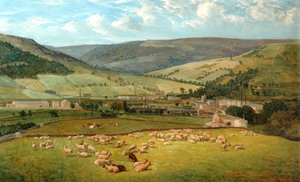 Mytholmroyd & Cragg Vale von Ewood Hall, 1869 von John Holland