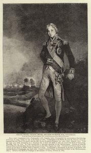Horatio Nelson, Viscount Nelson und Herzog von Bronte, KB, Vizeadmiral von John Hoppner