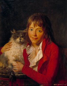 Das Kind und seine Katze von John Hoppner