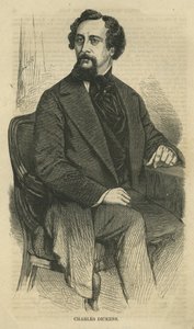 Charles Dickens, graviert von Bobbett-Hooper, aus Harpers New Monthly Magazine, um 1864