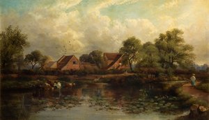 Bauernhof in Wood Lane, Handsworth, 1850-1908