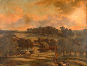 Heuernte, Hamstead Mill, Handsworth, Staffordshire, 1850-1908 von John Joseph Hughes