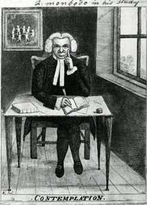 Kontemplation - Lord Monboddo in seinem Studierzimmer, 1784 von John Kay