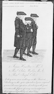 John Wesley spaziert in Edinburgh zwischen James Hamilton M.D. und Joseph Cole