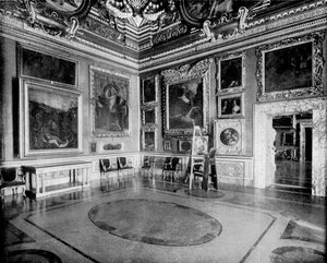 Saturnsaal, Pitti-Palast, Florenz, Italien, 1893 von John L. Stoddard