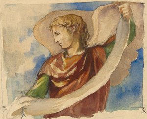 Studie für Engel in der Dekoration des Turms, Trinity Church, Boston von John La Farge