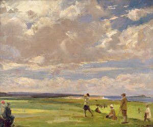 Lady Astor beim Golfspielen in North Berwick von John Lavery