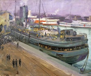 Marineangehörige beim Einschiffen, Southampton
