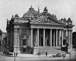 Börse in Brüssel, ca. 1900 von John Lawson Stoddard