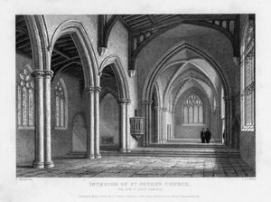 Innenraum der St. Peters Kirche, Oxford, 1833