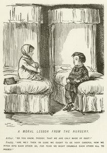 Eine moralische Lektion aus der Kinderstube von John Leech