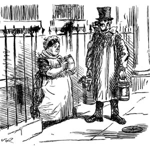 Karikatur über die Verwässerung von Milch, illustriert von John Leech von John Leech