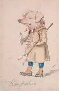 Karikatur der Grafschaft Hampshire