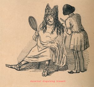 Hannibal verkleidet sich, 1852 von John Leech