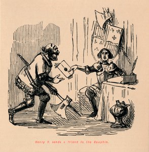 Heinrich V. schickt einen Freund zum Dauphin von John Leech