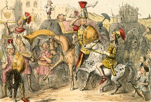 Pyrrhus kommt mit seiner Truppe in Italien an