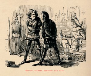 Streit zwischen Somerset und York von John Leech