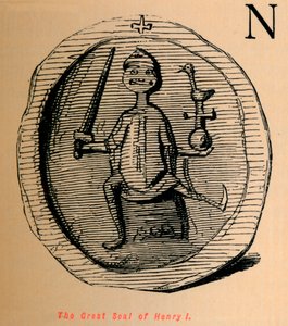 Das große Siegel von Heinrich I., um 1860 von John Leech