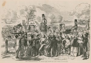 Die Demonstration im Hyde Park von John Leech