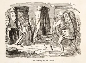 Zeit kegelt die Druiden aus, aus The Comic History of England, veröffentlicht 1864 von John Leech